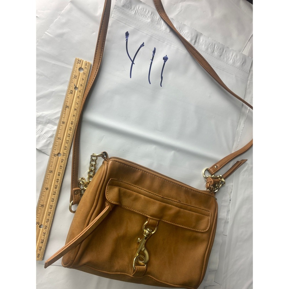 Tan Leather‎ Crossbody Bag Small Chain Strap Shoulder Purse